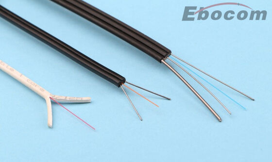 Outdoor No Metal GJYXFCH 1Core 2Core 4Core G652D G657A1 G657A2 Drop Cable For Ftth Communication
