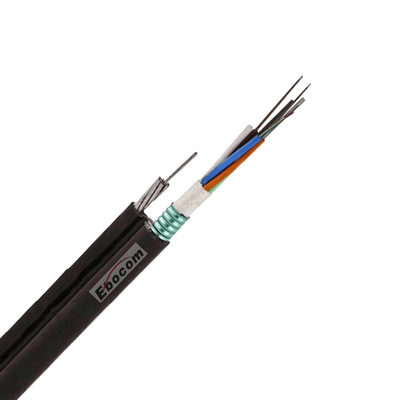 বহিরঙ্গন Fig8 GYTC8S স্টিল ওয়্যার ফাইবার অপটিক্যাল সিঙ্গল মোড ক্যাবল মাল্টি কোর কালো 2 থেকে 96 কোর