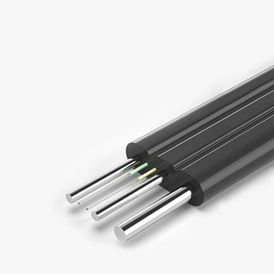 আউটডোর FTTH ড্রপ ক্যাবল GJYXCH 1 কোর ফাইবার অপটিক ক্যাবল G657A1 স্টিল শক্তি সদস্য সঙ্গে