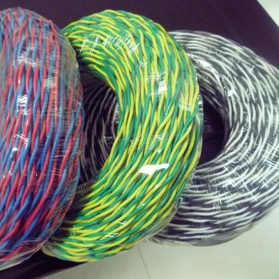 H03V-S H05V-S RVS ক্যাবল পিভিসি বিচ্ছিন্ন স্ট্র্যান্ডড নমনীয় তামা ক্যাবল 2*1.0 2*1.5 100m/roll