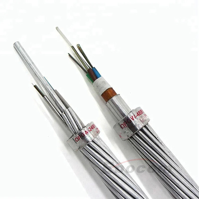 OPGW-48B1-100 118.8;66.2 গ্রাউন্ড ওয়্যার ক্যাবল 48 72 288 কোর টাওয়ার কমিউনি অবকাঠামোর জন্য